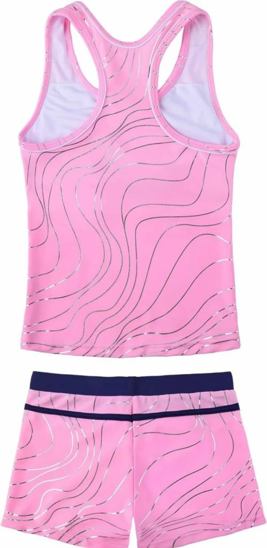 JerrisApparel Girls' Two-Piece Tankini Swimsuit with Boyshort Bottom for Summer