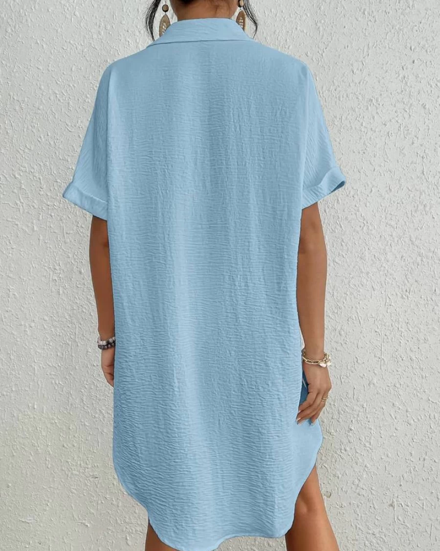 Bsubseach Women's Beach Cover Up Dress - Button Down Swimsuit Cover Up Shirt for Pool & Beachwear