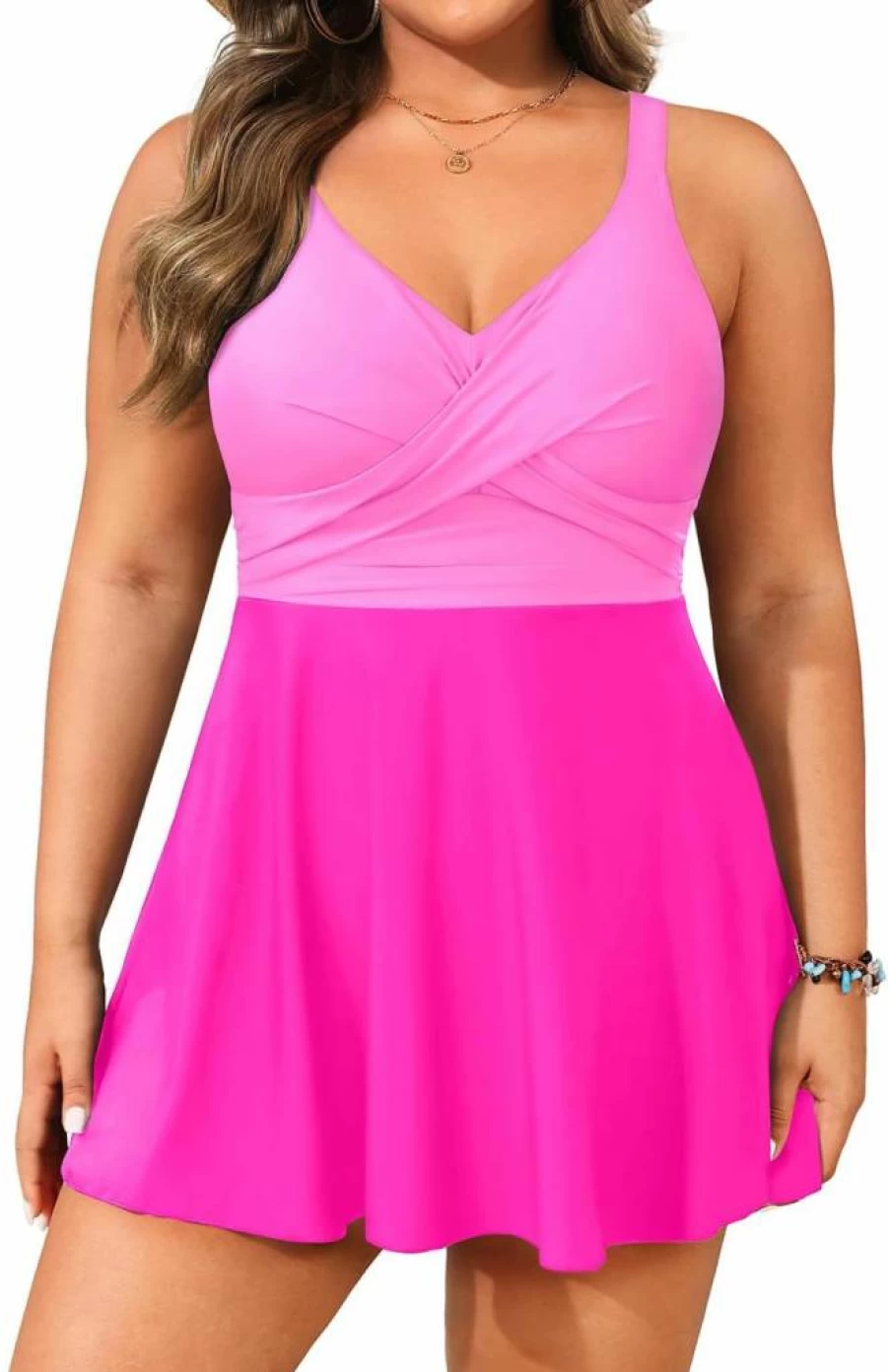 Aqua Eve Plus Size Tankini Swimsuit with Tummy Control - 2 Piece Swim Dress & Shorts for Women 2025