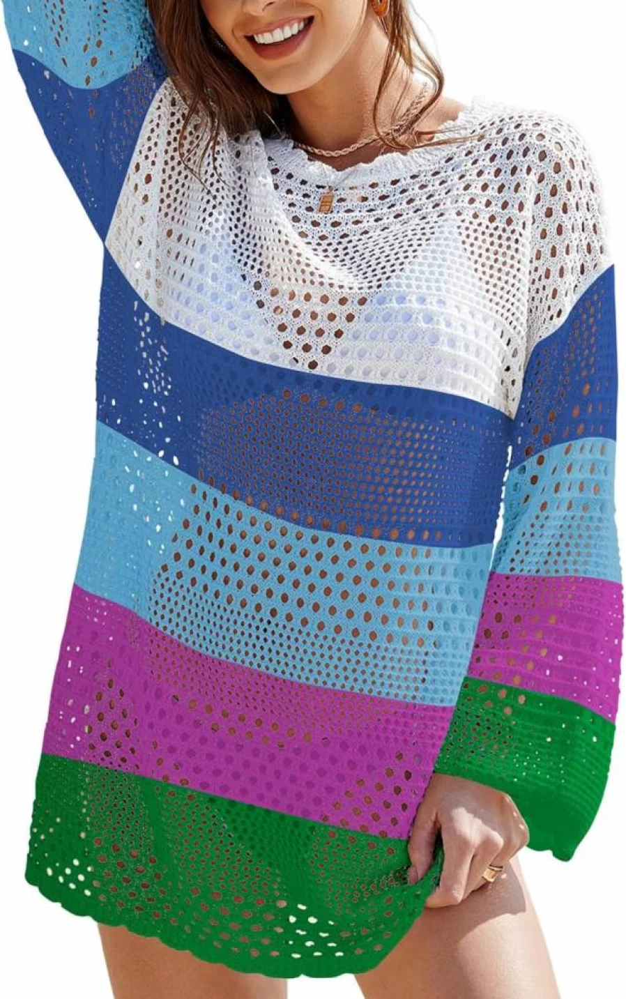 Buauty Women's Crochet Swim Cover Up Outfit - Stylish Beachwear for Summer