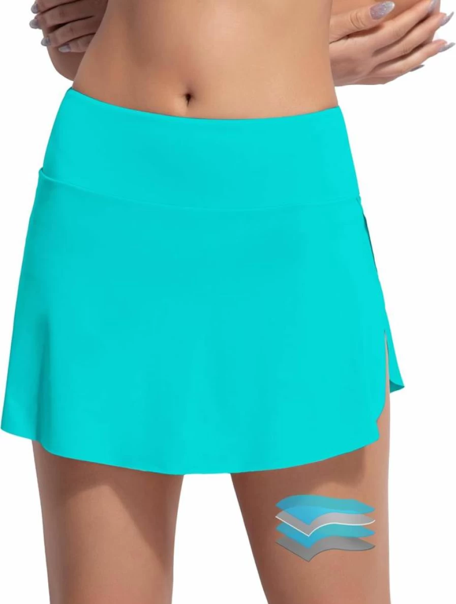 Beautikini Leakproof Period Swimwear for Women - High Waist Swim Skirt Bathing Suit Bottoms | Menstrual Swim Shorts for Teens & Girls