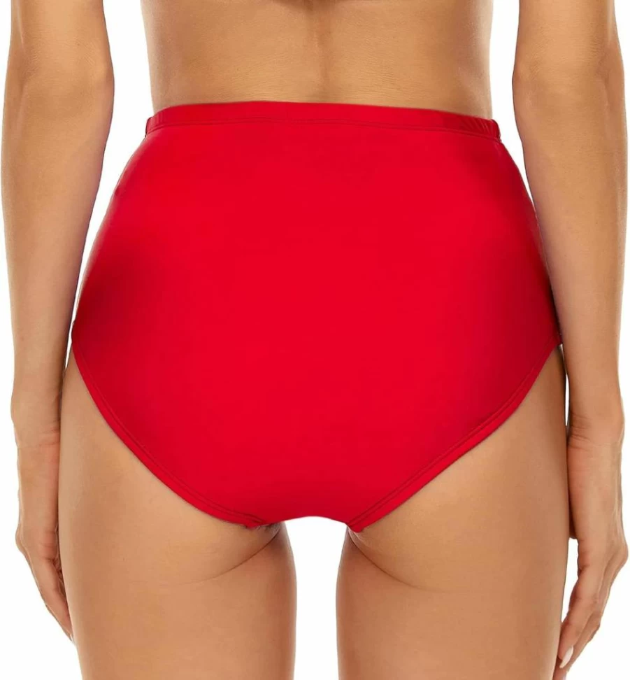 Annbon High Waisted Bikini Bottom for Women - Tummy Control Swimwear Full Coverage Slimming Swimsuit Bottoms