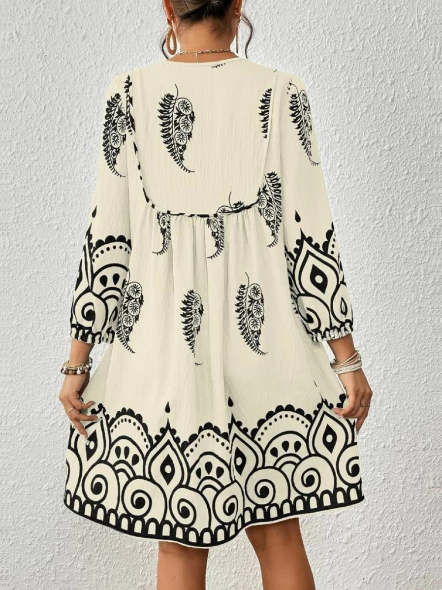 Eddoyee Women's Bohemian Floral Beach Cover Up Dress - Swimwear Wrap, Bathing Suit Mumu, Summer Lounge Dress