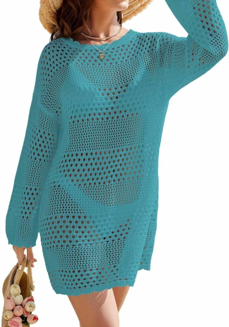 Rosemia Women's Summer Kimono Cover Up - Lightweight Beach Cardigan for Swimsuits, Casual Loose Swimwear Cover