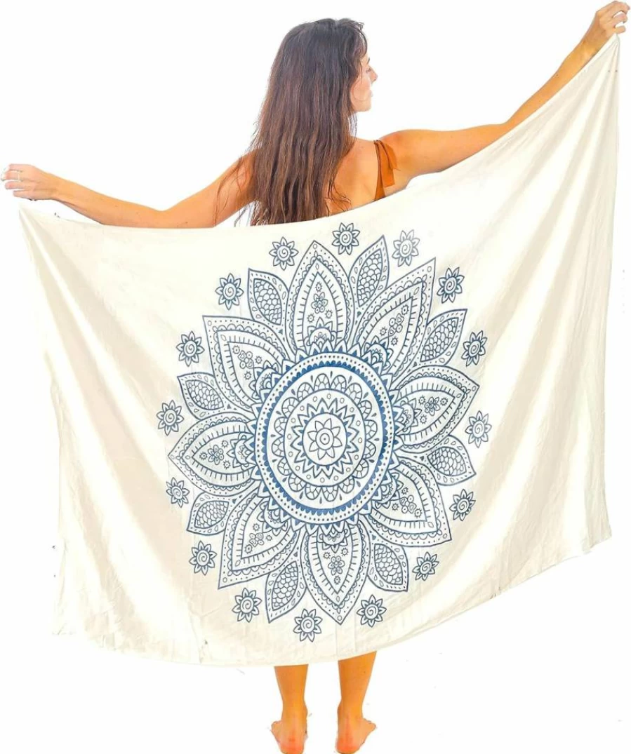 Mandala Life ART Boho Chic Pareo - Beach Cover Up, Swimsuit Wrap, Summer Beach Dress with Mandala Design