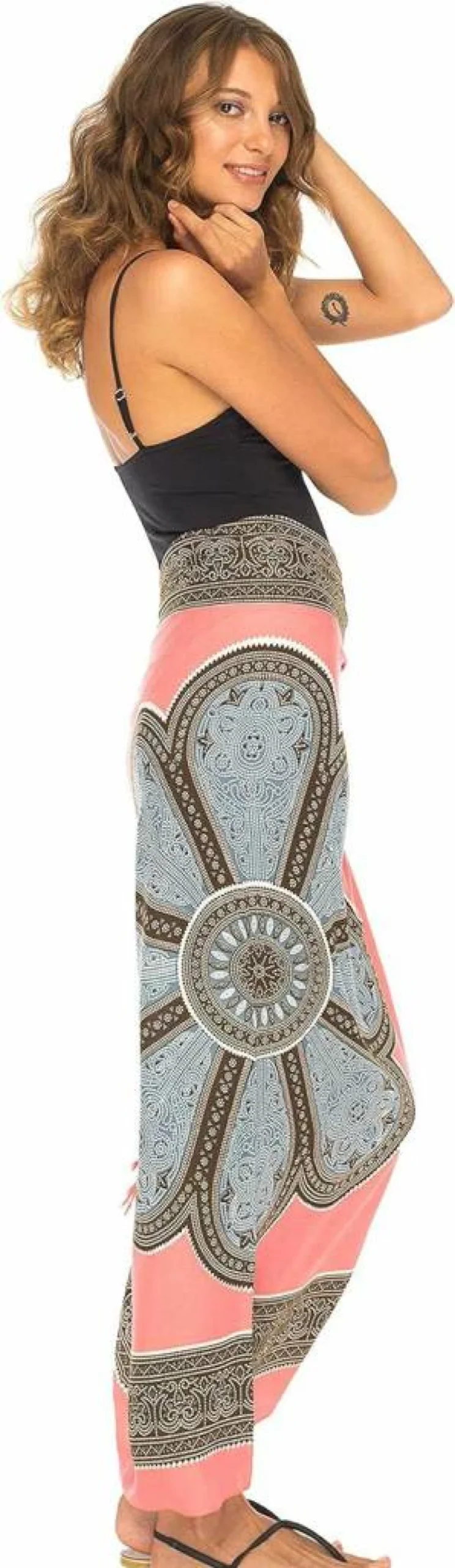 SHU-SHI Women's Floral Beach Cover Up Sarong Wrap with Coconut Button - Lightweight Swimwear Wrap for Summer