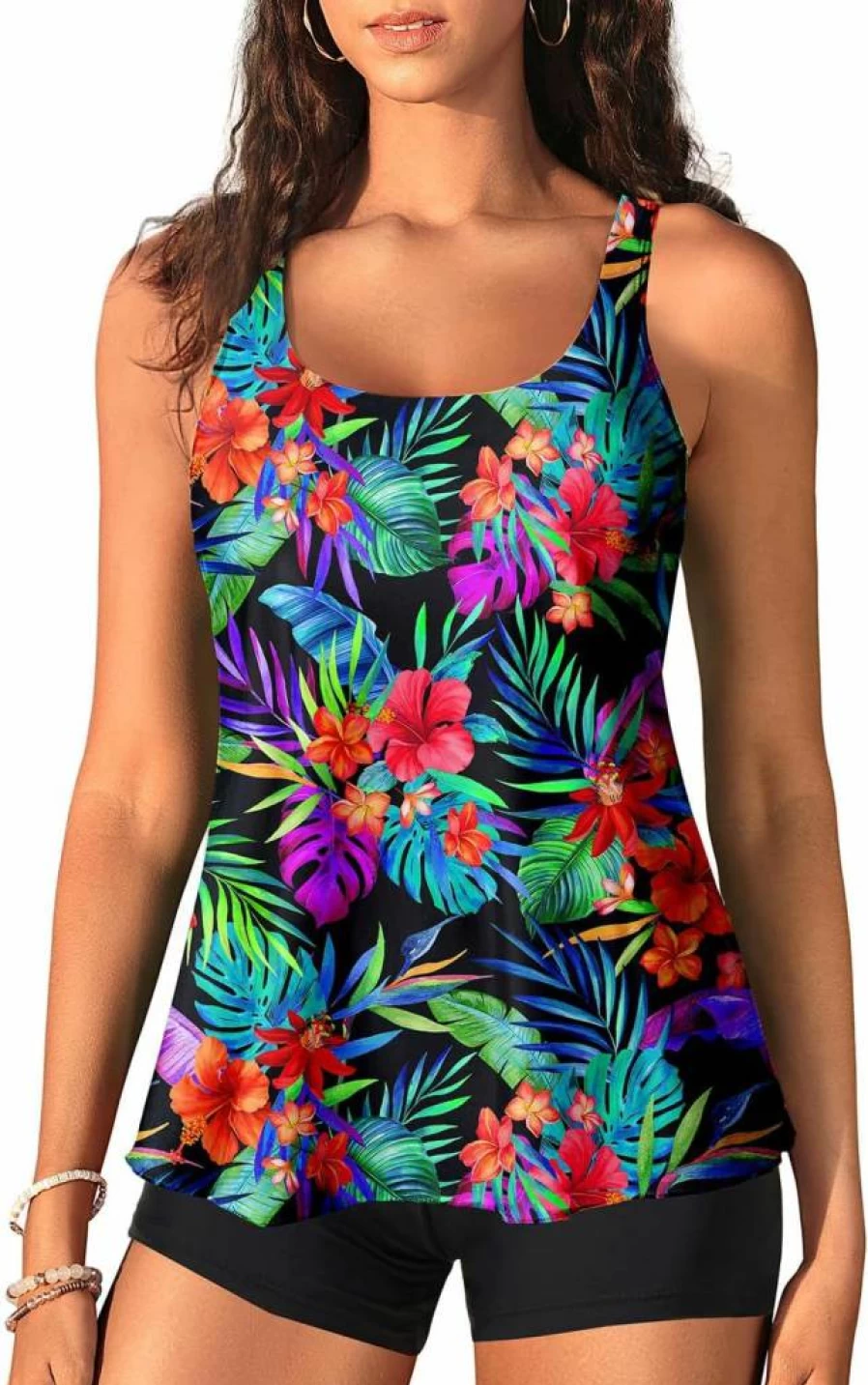 Talisea Women's Flowy Tankini Swimsuit Two Piece Bathing Suit with Shorts - 2025 Summer Beach Swimwear