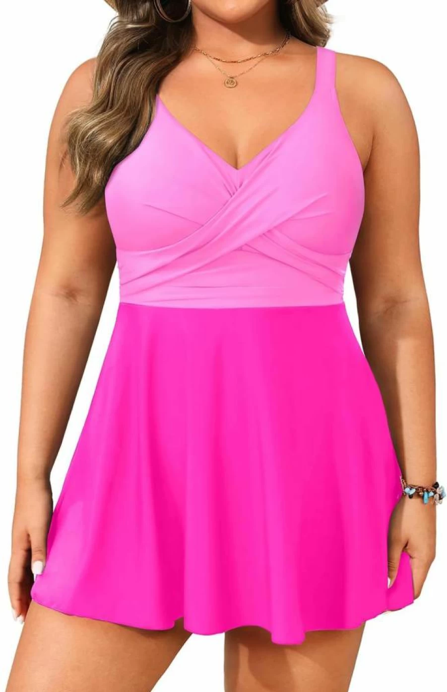 Aqua Eve Plus Size Tankini Swimsuit with Tummy Control - 2 Piece Swim Dress & Shorts for Women 2025