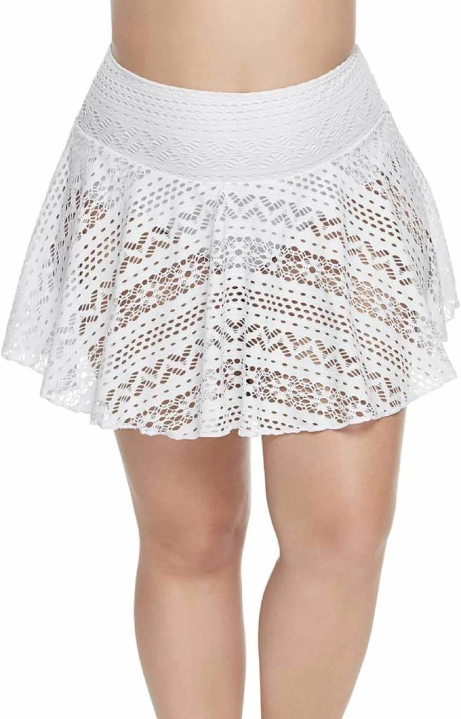 Lopie Women's Crochet Lace Bikini Bottom Swim Skirt - Stylish Swimdress & Board Shorts for Beach & Pool