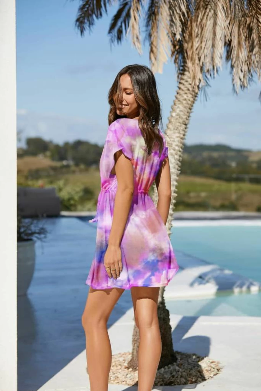 Avidlove Women's Sheer Chiffon Beach Cover Up Swimsuit Wrap V-Neck Sexy Swimwear