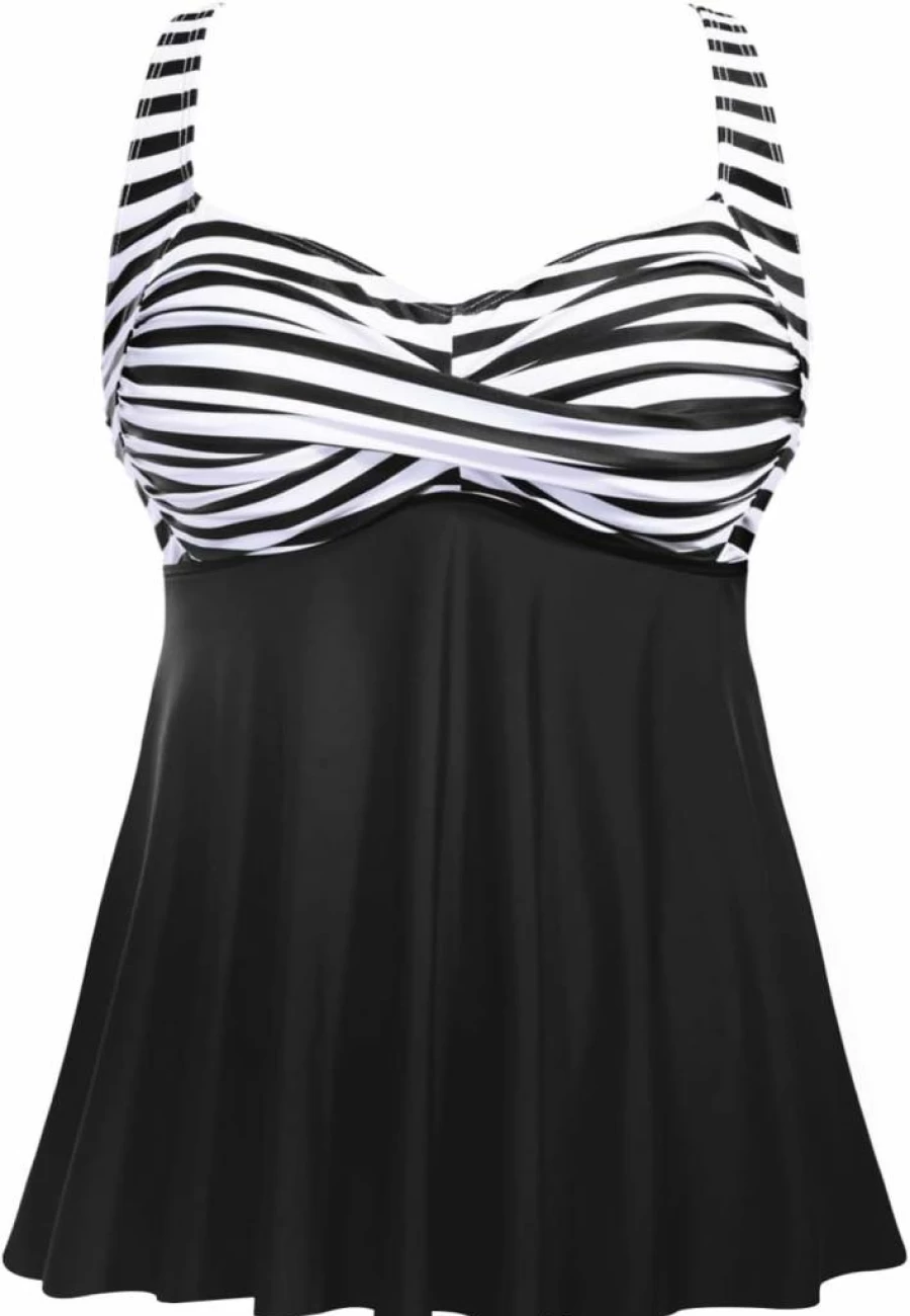 Aqua Eve Plus Women's Flowy Tankini Top | Swimwear & Bathing Suit for Women