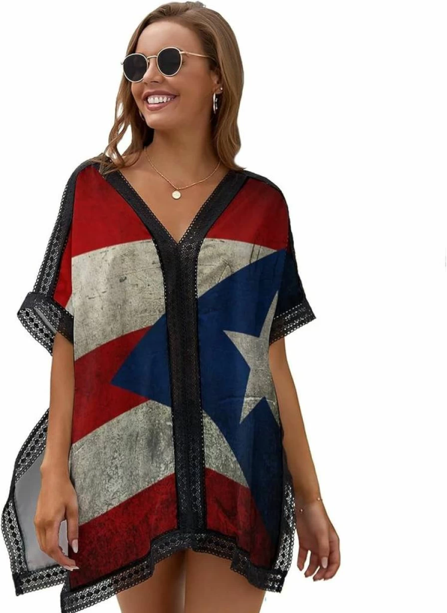 Jdadrh Women's Swimsuit Cover Up - Beachwear Bikini Coverup Shirt, Summer Beach Dress for Swimwear