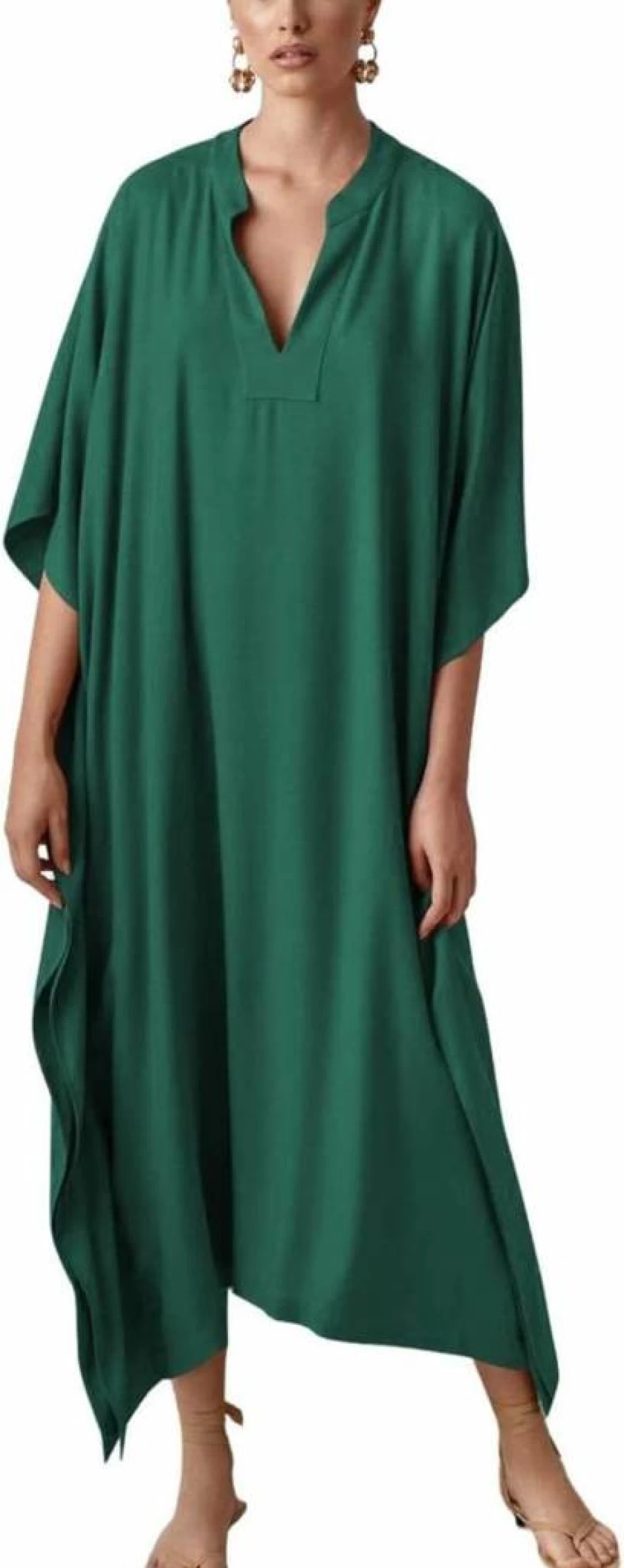 Bsubseach Women's Summer Kaftan Dress - Beach Cover Up, Boho Maxi Loungewear, Swimsuit Wrap, Lightweight Casual Dress
