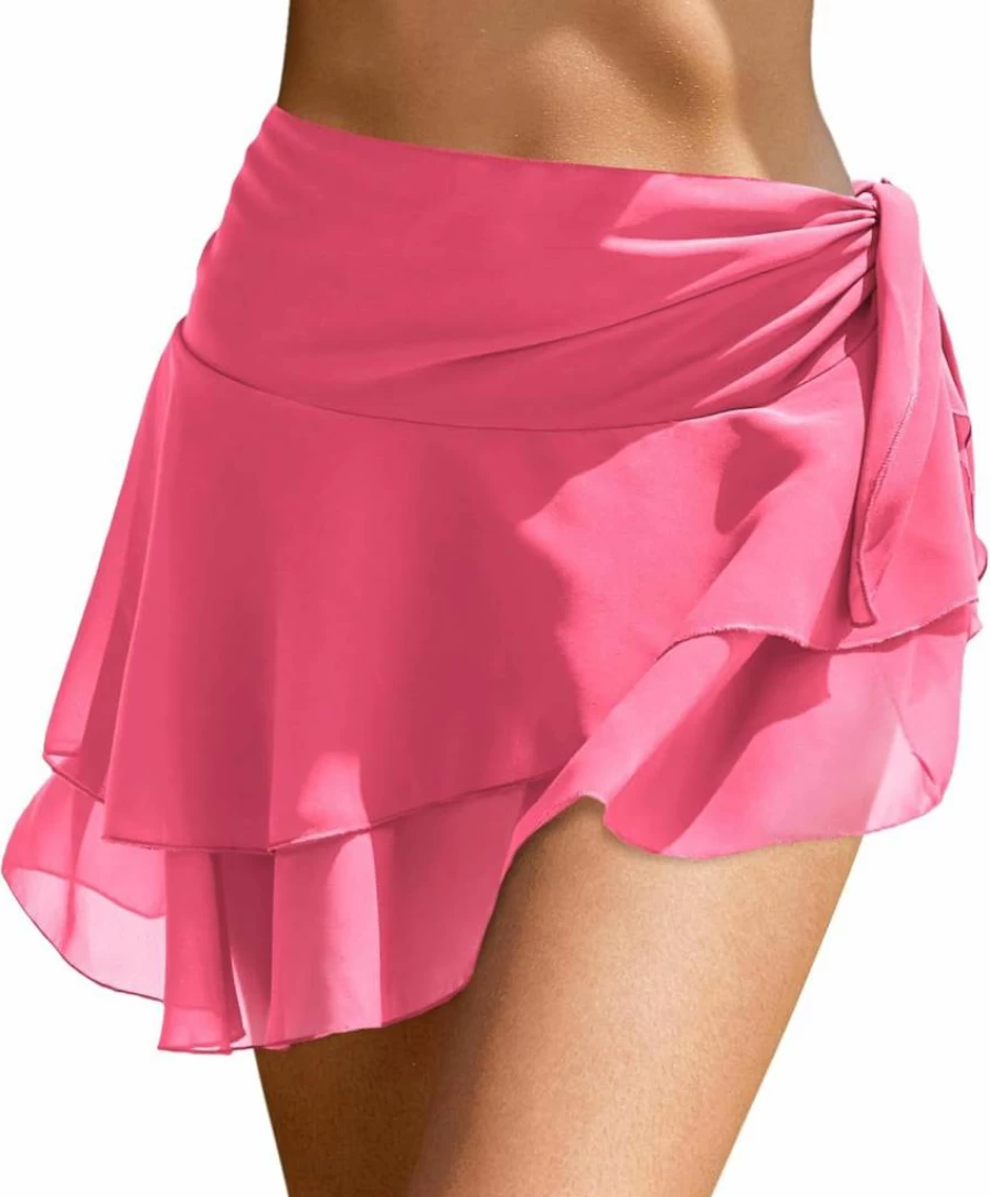 AI'MAGE Women's Sheer Chiffon Beach Cover Up Sarong Wrap - Swimsuit Coverup Skirt for Swimwear, Sizes S-3XL