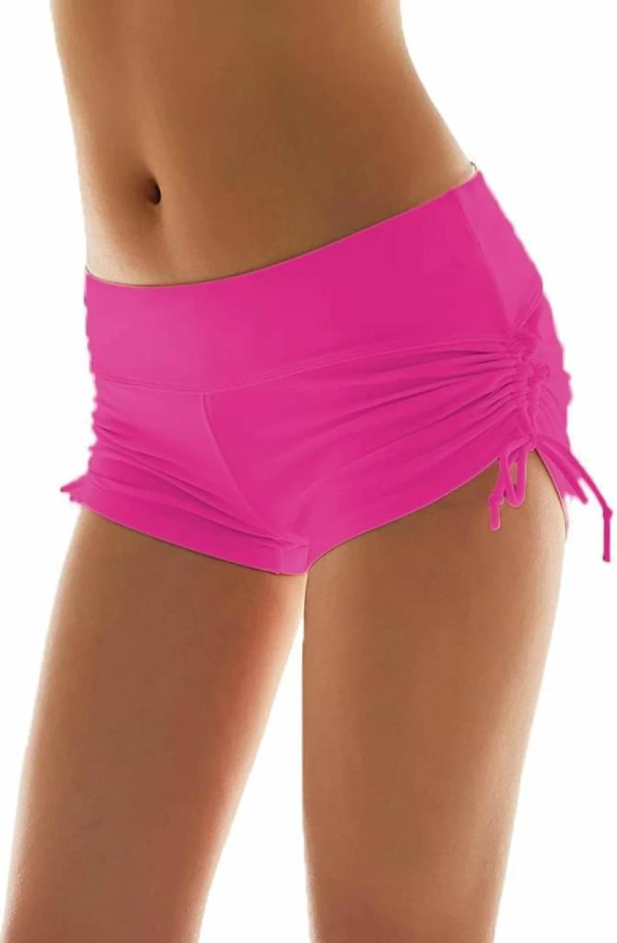Micosuza Women's Adjustable Swim Shorts Bikini Bottoms Beach Board Shorts 7 Colors XS-XXL