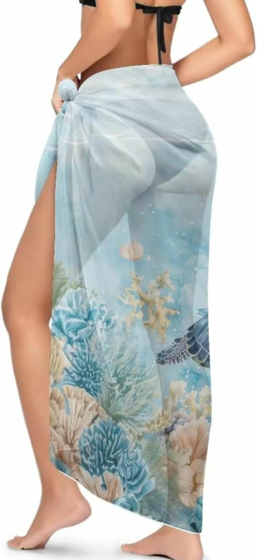 Zarisguat Women's Chiffon Sarong Beach Cover Up - Long Sheer Swimsuit Wrap for Bikini