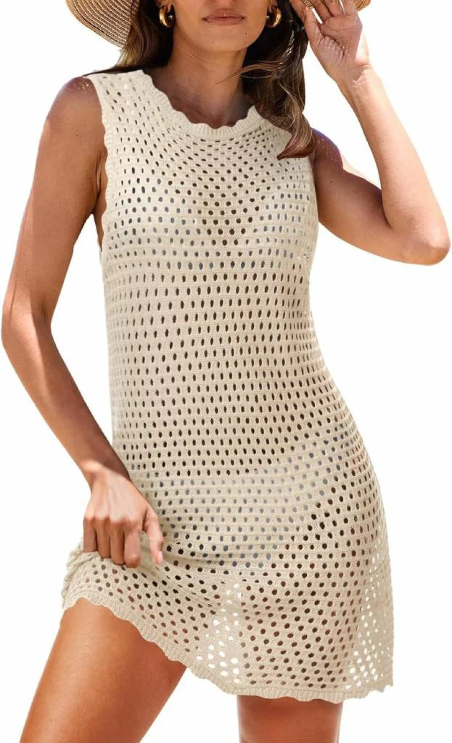 Lylinan Women's Summer Beach Cover Up Dress - Sleeveless Swimsuit Coverup, Bathing Suit Wrap, S-XXL Sizes