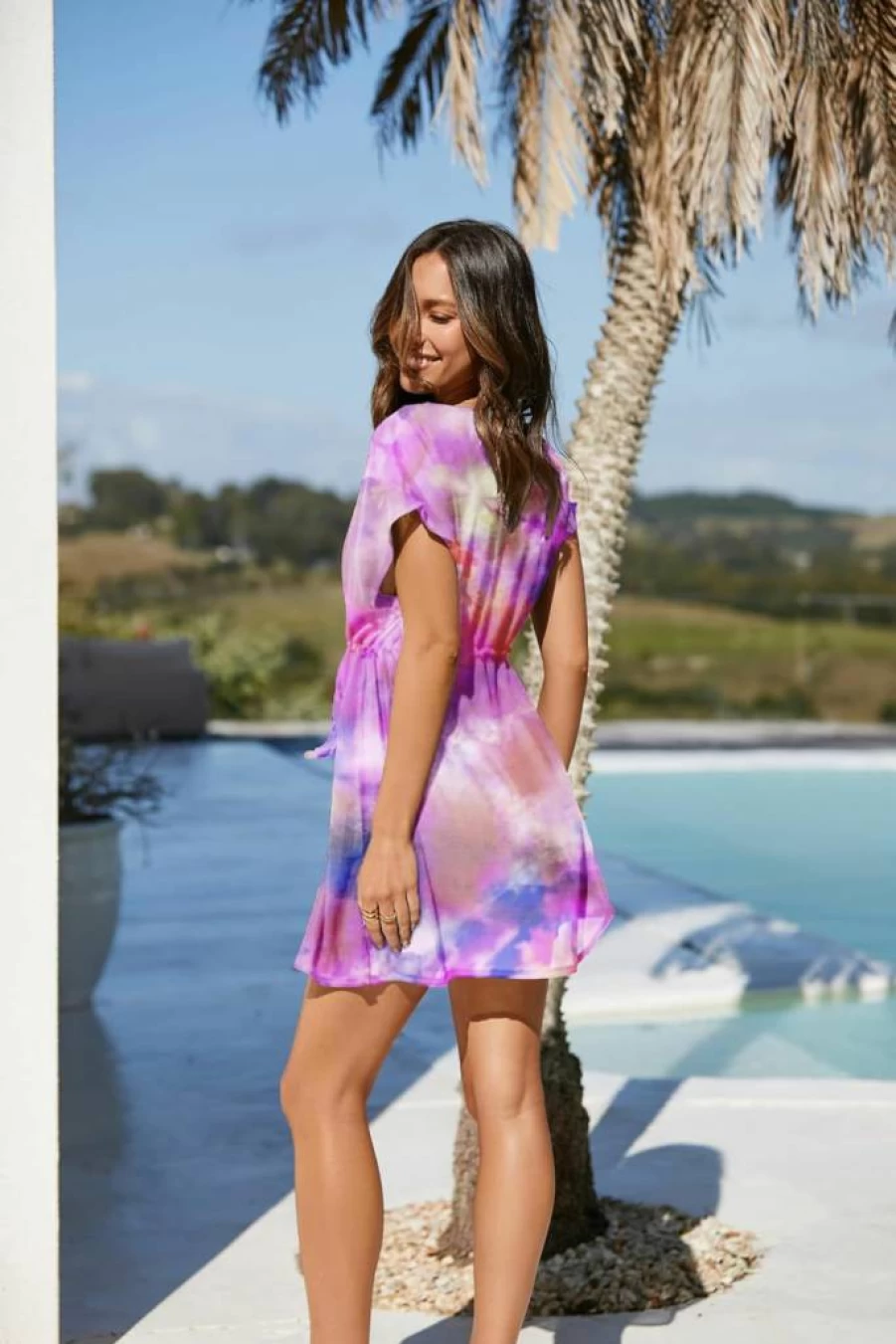 Avidlove Women's Sheer Chiffon Beach Cover Up Swimsuit V-Neck Sexy Swimwear Wrap