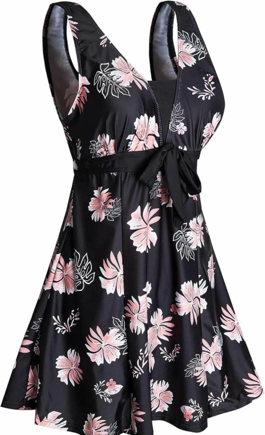 ECUPPER Women's Plus Size Swimdress with Tummy Control & Boyshorts - Skirted One Piece Swimsuit for Shapewear & Beachwear