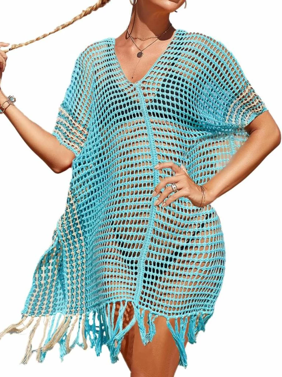Bsubseach Women's Sexy Crochet Beach Cover Up Dress - Summer Swimwear Coverup for Swimsuits