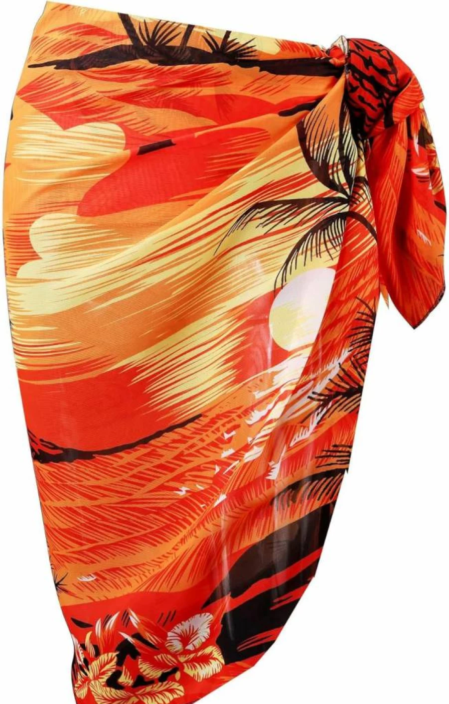 Ayliss Women's Beach Cover Up - Flowy Chiffon Sarong Wrap Skirt for Swimwear, Bikini, and Resort Wear