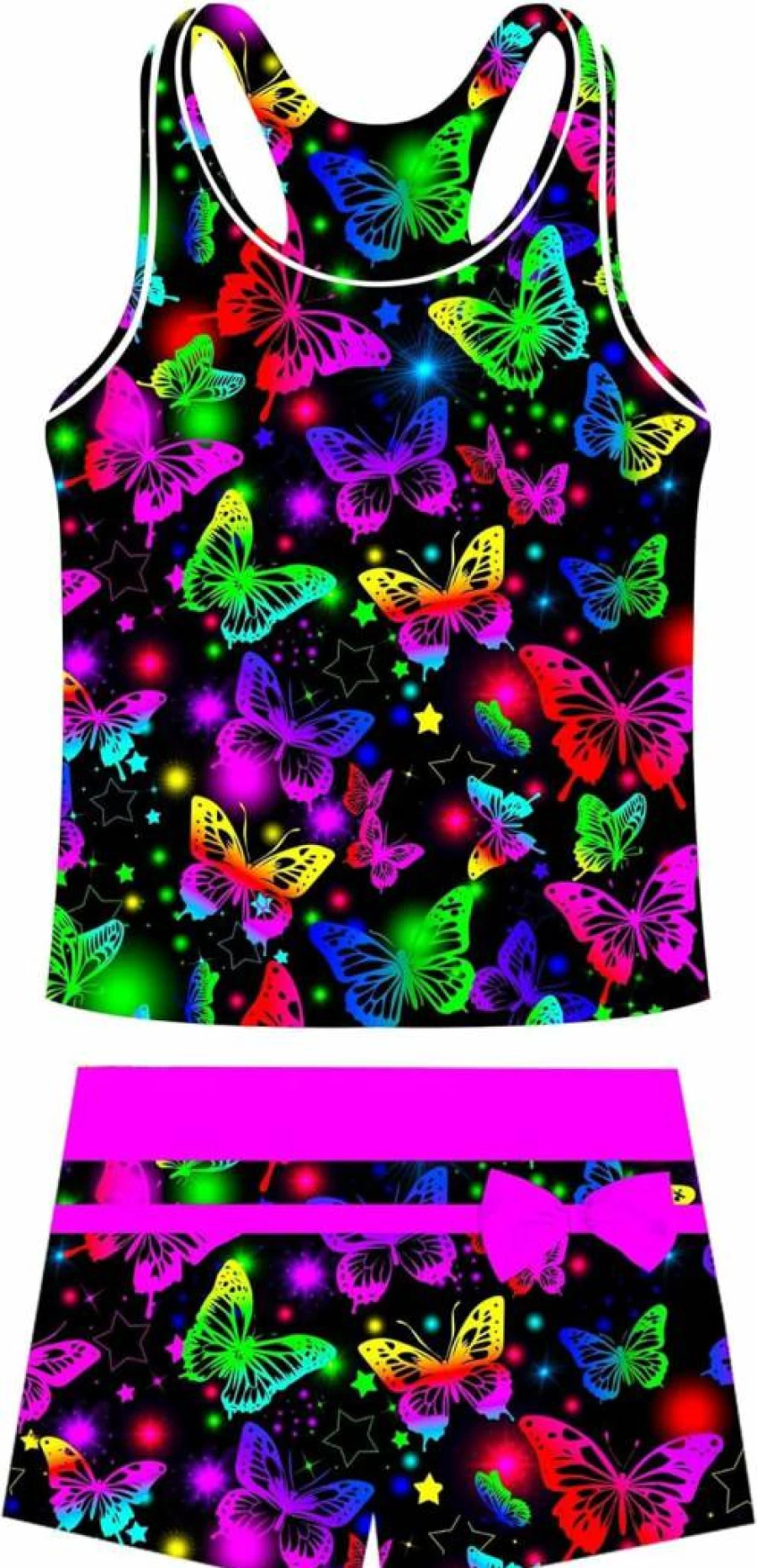 Belovecol Girls Tankini Swimsuits Two-Piece Rash Guard Swimwear with Boyshort Bottom for Summer Beach 4-15 Years