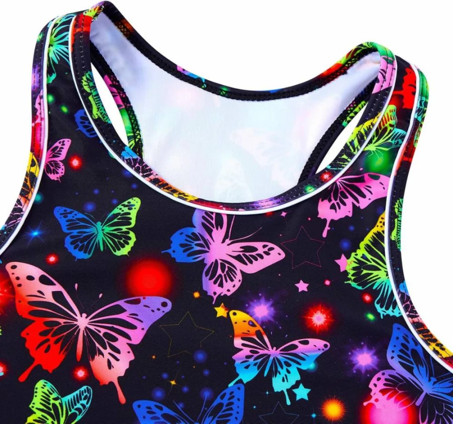 Belovecol Girls Tankini Swimsuits Two-Piece Rash Guard Swimwear with Boyshort Bottom for Summer Beach 4-15 Years